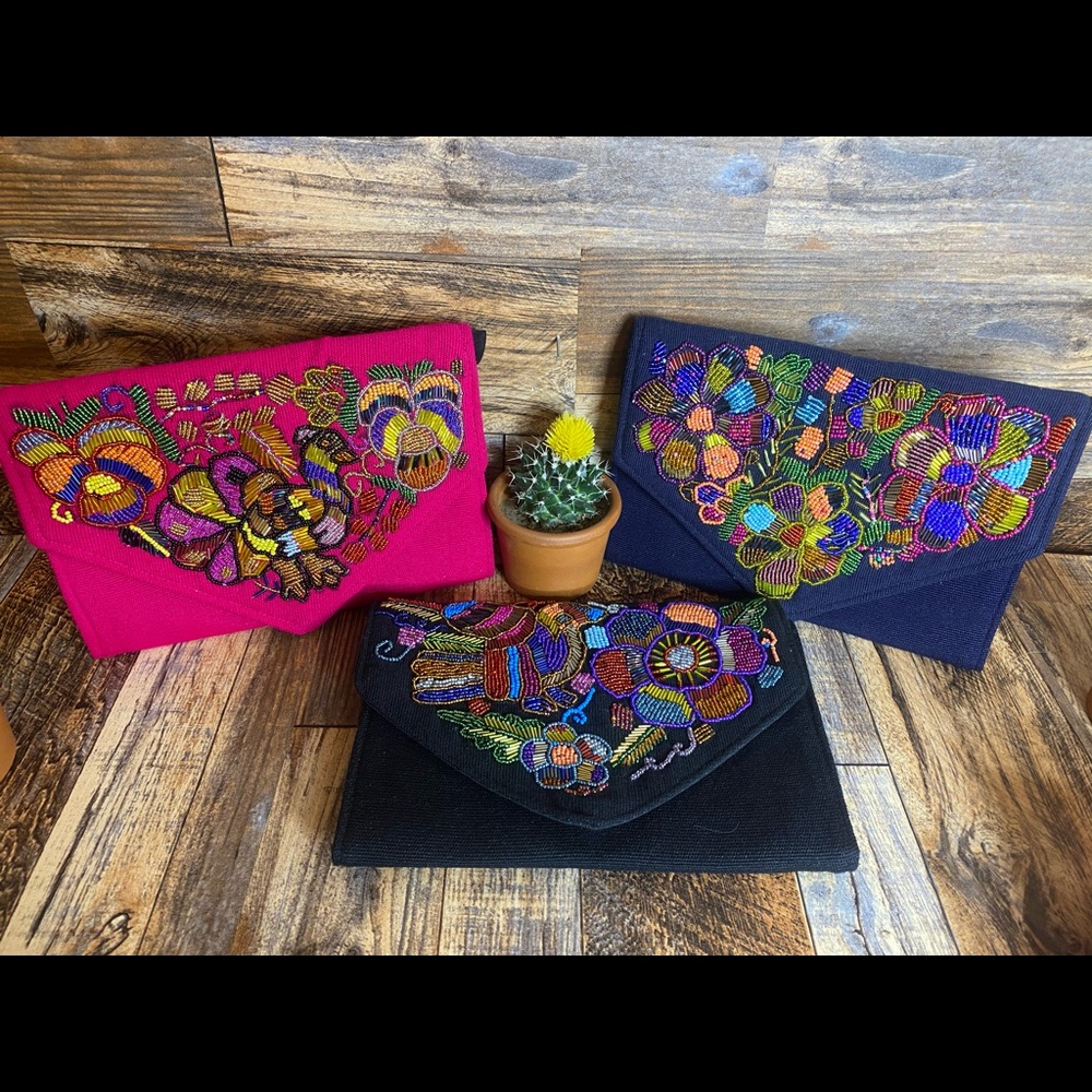 Mexican artisanal chaquira crossbody bag